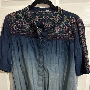 Zara Embroidered Top Sleeves